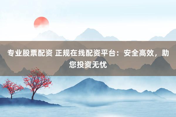 专业股票配资 正规在线配资平台：安全高效，助您投资无忧