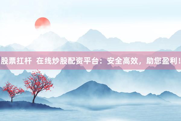 股票扛杆  在线炒股配资平台：安全高效，助您盈利！