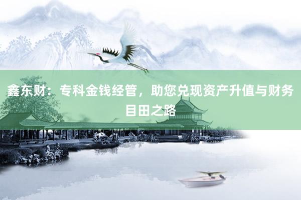 鑫东财：专科金钱经管，助您兑现资产升值与财务目田之路