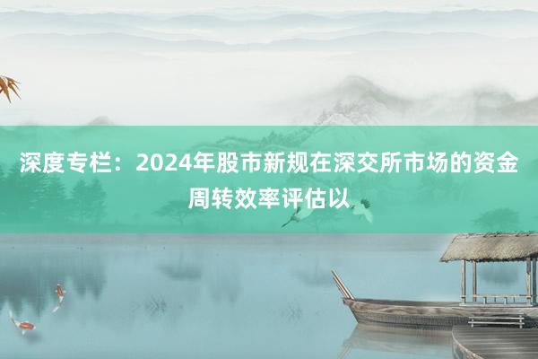 深度专栏：2024年股市新规在深交所市场的资金周转效率评估以