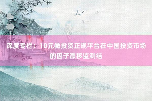 深度专栏：10元微投资正规平台在中国投资市场的因子漂移监测结