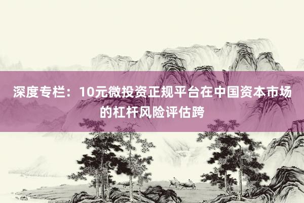 深度专栏：10元微投资正规平台在中国资本市场的杠杆风险评估跨