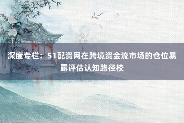 深度专栏：51配资网在跨境资金流市场的仓位暴露评估认知路径校