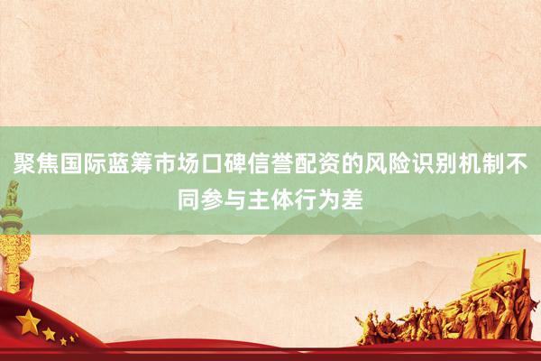 聚焦国际蓝筹市场口碑信誉配资的风险识别机制不同参与主体行为差